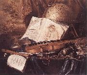 RING, Pieter de Still-Life of Musical Instruments oil